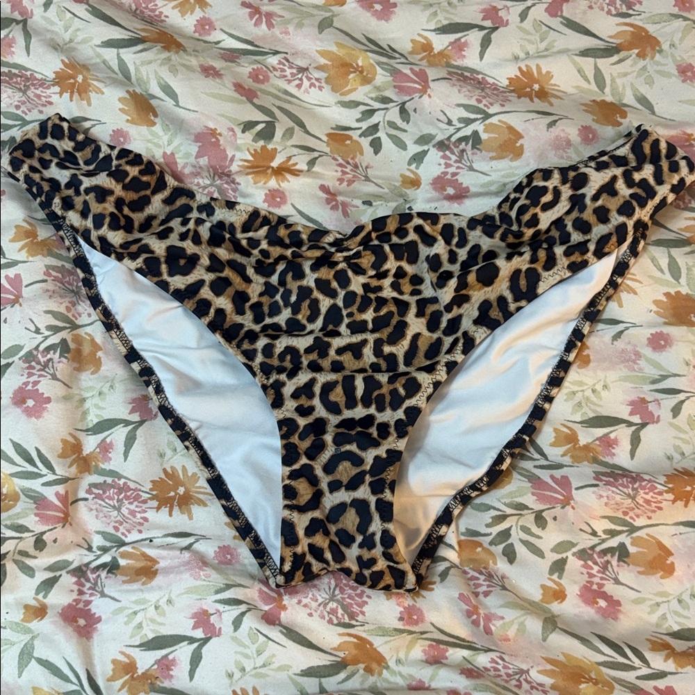 Leopard Print Bikini Bottoms Victoria's Secret Brazilian L